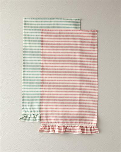 Breton Stripe Кърпа За Сушене Памук 30x50 см Червен