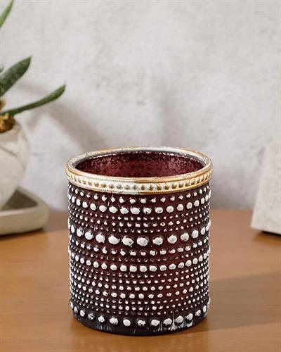 Brigett Свещник 7,5x8 cm Бордо