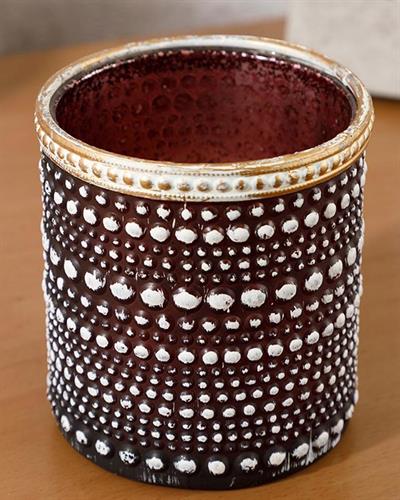 Brigett Свещник 7,5x8 cm Бордо