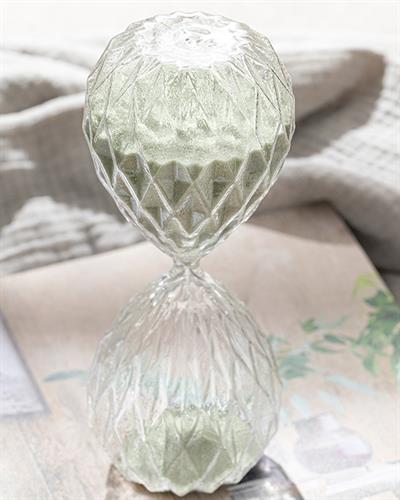 Bright Пясъчен Часовник 30 мин. Стъкло 8x8x20 cm Зелен