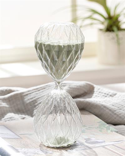 Bright Пясъчен Часовник 30 мин. Стъкло 8x8x20 cm Зелен