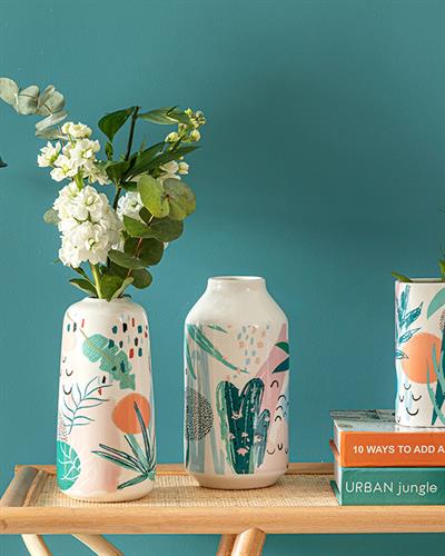 Bright Florals Ваза 12,5x7x17,3 см Многоцветен