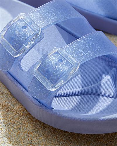Bright Pvc Women Sandals 40 Lilac.