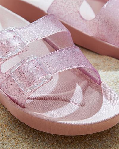 Bright Pvc Women Sandals 37 Powder