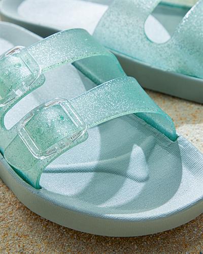 Bright Pvc Women Sandals 37 Green