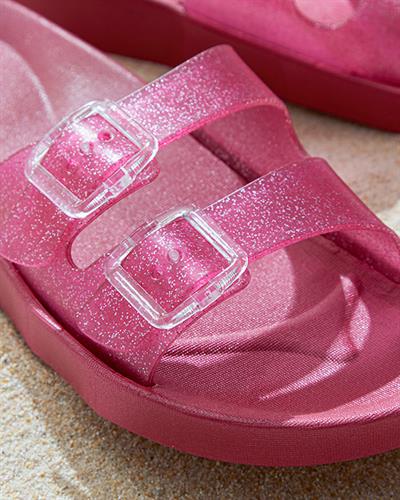 Bright Pvc Women Sandals 38 Fuchsia