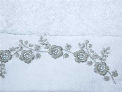 Brittle Rose ХАВЛИЯ ЗА ЛИЦЕ Бродирани 50x80 cm White