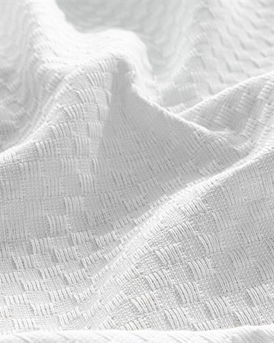 Bubble Покривка Двоен Размер, Памучен, Бяло, 200 X 230 Cm