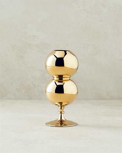 Bubble Ваза Единичен Стъкло 8,5x16,5 см Златен