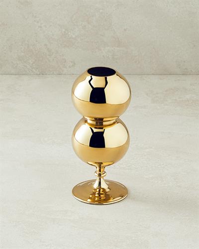 Bubble Ваза Единичен Стъкло 8,5x16,5 см Златен