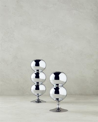 Bubble Ваза Единичен Стъкло 8,5x16,5 см Сребърен.