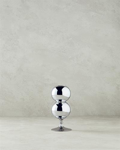 Bubble Ваза Единичен Стъкло 8,5x16,5 см Сребърен.