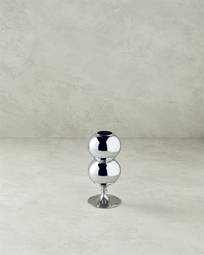 Bubble Ваза Единичен Стъкло 8,5x16,5 см Сребърен.