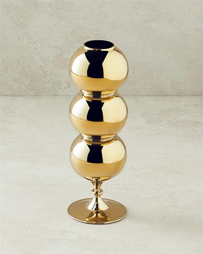 Bubble Ваза Единичен Стъкло 8,5x24,0 cm Златен