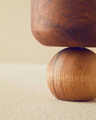 Bubble Wood Купа С крака Орех 10,7 см Brown