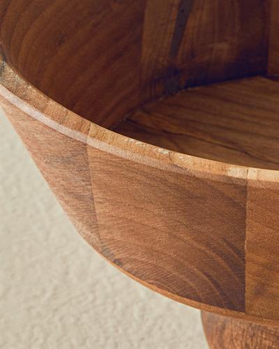 Bubble Wood Плато За Предястия С крака Орех 25,7 см Brown