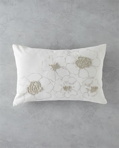 Buds Декоративна Възглавница С бродерия 33x50 см Екрю