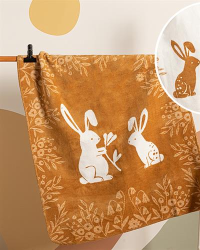 Bunny Бебешко Одеало Памучен, Бяло, 100 X 120 Cm