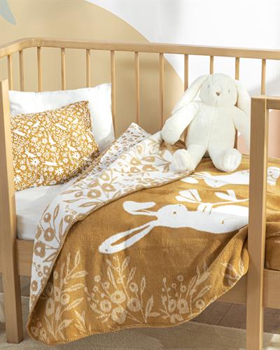 Bunny Бебешко Одеало Памучен, Бяло, 100 X 120 Cm