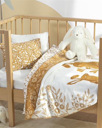 Bunny Бебешко Одеало Памучен, Бяло, 100 X 120 Cm