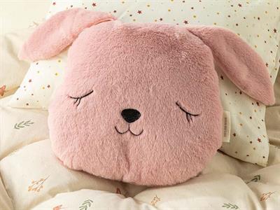 Bunny Бебешки Декоративна Възглавница Полиестер, Тъмно Розово, 30 X 28
