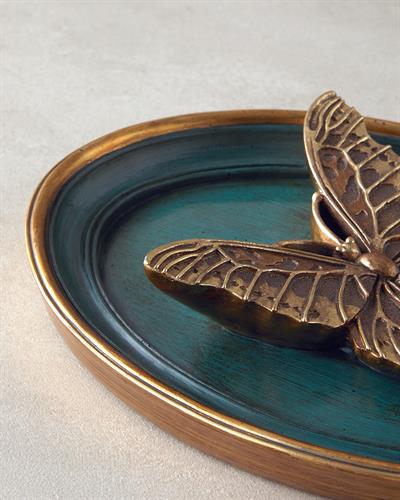 Butterfly Polyresin Wall Accessory Navy Blue