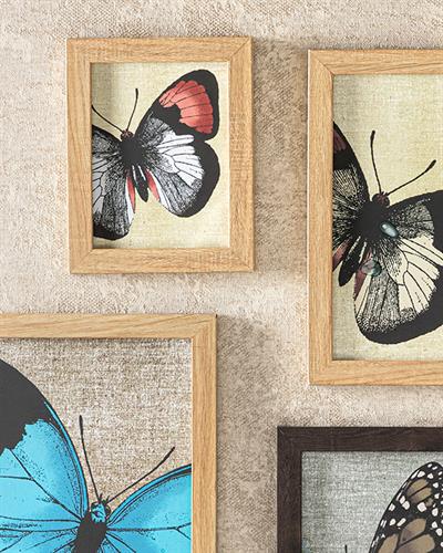 Butterfly Таблица 6 Бр., Кафяво, 20 X 30Cm+16 X 21+30 X 40 Cm