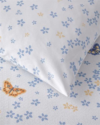 Комплект Одеяло Пике Кралски размер С щампа 240x220 см Бял - Син