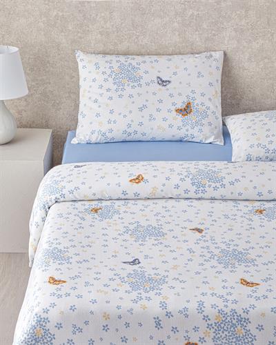 Комплект Одеяло Пике Кралски размер С щампа 240x220 см Бял - Син