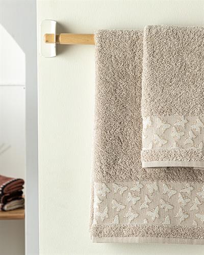 Butterfly Dream Кърпа За Ръце Жакардов с борд 30x45 см Бежов