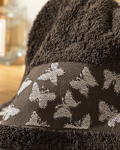 Butterfly Dream Кърпа За Ръце Жакардов с борд 30x45 см Кафяв