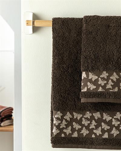 Butterfly Dream Кърпа За Ръце Жакардов с борд 30x45 см Кафяв