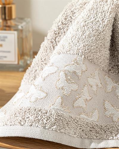 Butterfly Dream Кърпа За Ръце Жакардов с борд 30x45 см Бежов