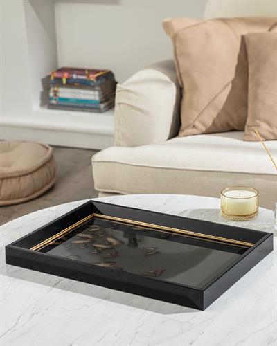 Butterfly Goldie Декоративна Табла Черно-Златисто, 31 X 46 Cm