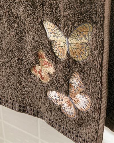 Butterfly Love Кърпа За Лице С бродерия 50x80 см Кафяв