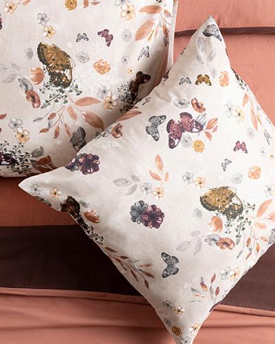 Butterfly Valley Калъфка За Възглавница 2 бр. Памучен 80x80 cm Бежов