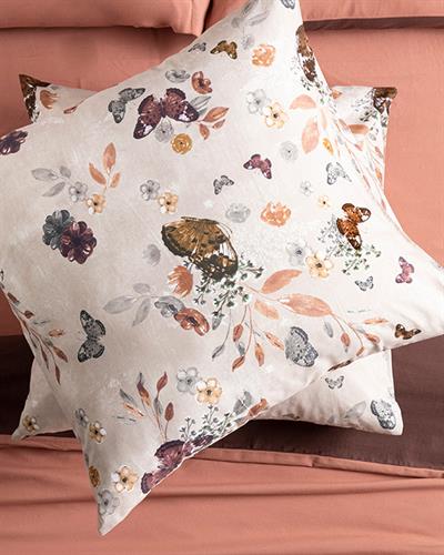 Butterfly Valley Калъфка За Възглавница 2 бр. Памучен 80x80 cm Бежов