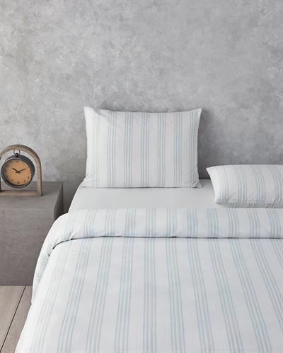 СПАЛНО БЕЛЬО КОМПЛЕ За един човек Боядисана нишка 160x220 cm White