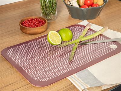 Calvi ДЪСКА ЗА РЯЗАНЕ Правоъгълна Меламин 35x25 cm Claret Red