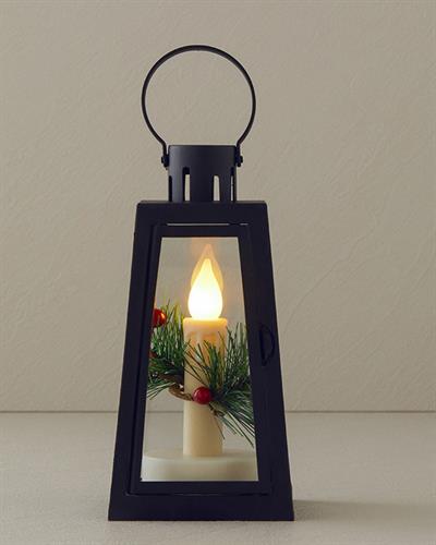 Candlelight Lantern 10x10x20 cm Black