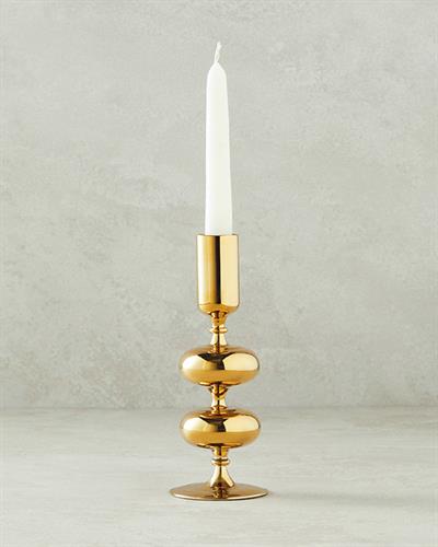 Candlelight Свещник Единичен Стъкло 6x17 cm Златен