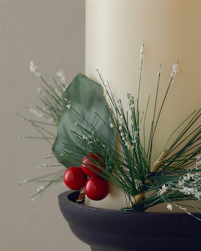 Candlestick Декоративно Осветление С Led 9,7x9,7x23 см Черен