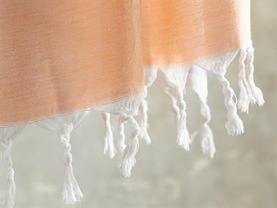 Candy Пещемал на райе Памучен 90x150 cm Оранжев - Син