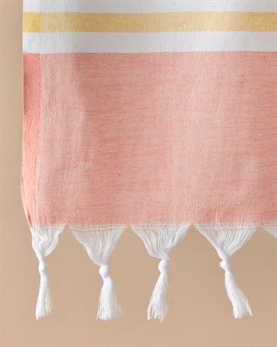 Candy Пещемал на райе Регенериран 90x150 cm Жълт - Корал