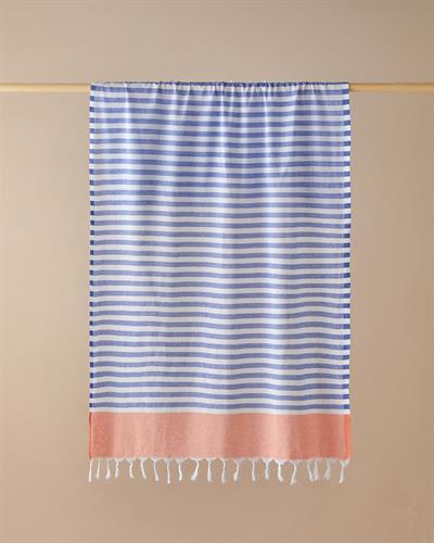 Candy Пещемал на райе Регенериран 90x150 cm Морскосин - Оранжев