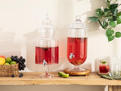 Cane Glass Beverage Holder 3,5L Transparent