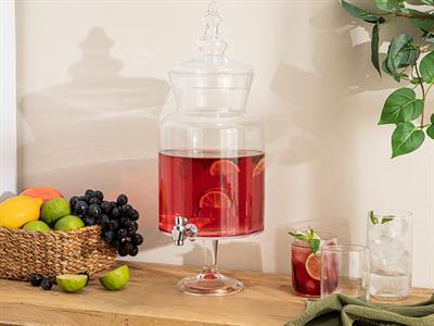 Cane Glass Beverage Holder 3,5L Transparent