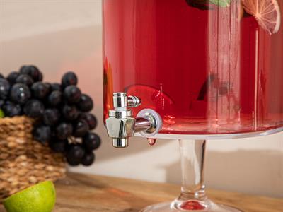 Cane Glass Beverage Holder 3,5L Transparent