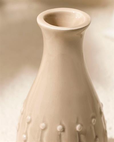 Caprice Ваза Каменна керамика 6,6x 6,6x 12,2 см Бежов