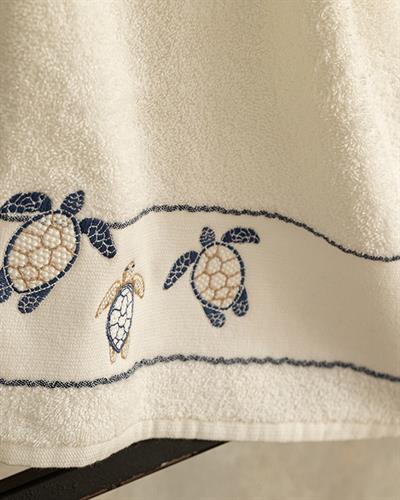 Caretta Кърпа За Лице С бродерия Памучен 50x70 см Бял